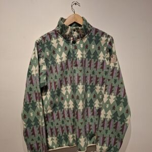 Initial Green and Purple Patterned Sweater